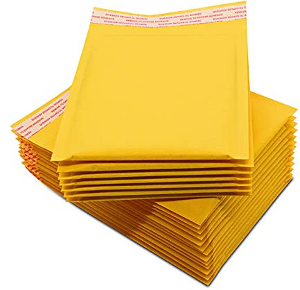 Gepolsterte Briefumschläge, A4, A5, Luftpolstertaschen, Versandumschläge (Gold, 100 Stück A5)