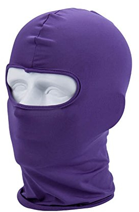 Sturmhaube Balaclava Winddichte Atmungsaktiv für Motorradhelm Radfahren Skifahren & Wintersport, UV Schutz Gesichtsmasken Outdoor Sports Vollgesichtsmaske - Unisex Männer Frauen Kinder Lila