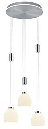 B-LEUCHTEN Pendelleuchte SAM (DH 43x150 cm) DH 43x150 cm grau Pendelleuchte Hängelampe Hängeleuchte Pendellampe