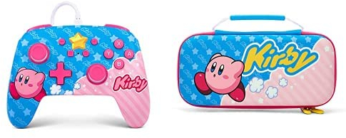 Protection Case for Nintendo Switch Kirby & Enhanced Wired Controller for Nintendo Switch - Kirby