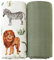 LifeTree Baby Pucktuch Musselin Tuch, 2 Stück 120x120cm Musselin Swaddle Decke Baby Bambus Baumwolle Swaddle Wrap für Junge und Mädchen Safari/Olivgrün