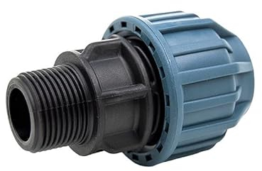PE Klemmadapter x AG | DVGW Trinkwasser | PP Adpater | Klemmkupplung x Aussengewinde | PN 16 | | PE Fitting für PE Rohr | (32mm x 1 1/2 Zoll)