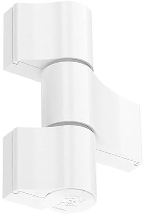 NAJDER Cerniera per porte in alluminio Jocker 160 kg 67 mm, Cerniera per ante, Cerniera a tre ali 3 ali, Cerniera a vite in alluminio estruso resistente, colore: bianco RAL 9016