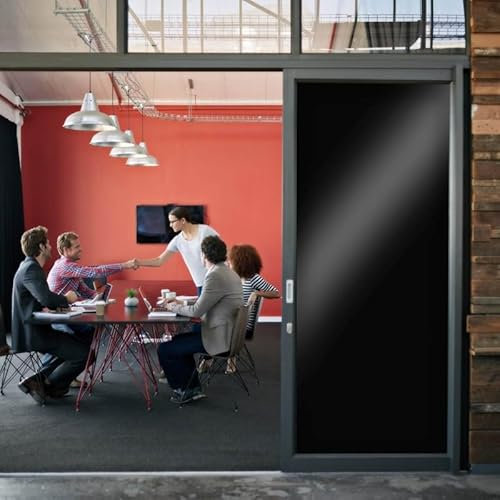 DIMEXACT - Film occultant Noir Mat pour fenêtre - 123 cm x 2 m - en Rouleau