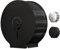Distributeur de papier toilette Jumbo (noir), support mural de papier toilette industriel, qualité commerciale, distributeur de salle de bain verrouillable en acier inoxydable pour rouleaux de 22,9 cm