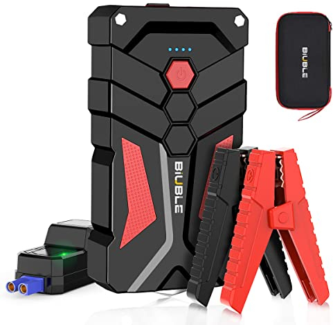 BIUBLE Starthilfe Powerbank 4000A 21800mAh Tragbarer Auto/Motorrad Starthilfe (Motoren Bis zu 1,0 L Benzin oder 8 L Diesel) 12V Starthilfegerät Jump Starter mit LED Taschenlampe/USB Ladegerät