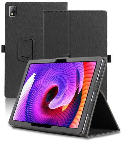 INSOLKIDON Compatible con Teclast New T50 11 Inch 2023 Tablet Funda Protectora de PU Cuero Bumper Protección Carcasa con Soporte Función, Auto-Sueño/Activación Funda Plegable (Negro)