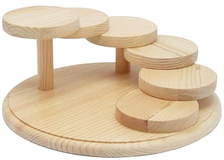BURLOE Sushi Cuatro Placas De Madera Japonesa De Madera Placa De Carne Escaleras Giratorias Carne Dish Restau Alimentos De Alimentos Sartenes De Alimentos,2
