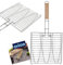 orion group Grillrost Grillgitter Rost zum Grillen von Fisch aus Metall 28x55,5 cm