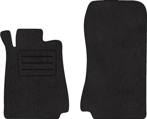 Velours VORNE Fußmatten Schwarz LUX für Mercedes CLK W208 (1997-2003) 2-teilig