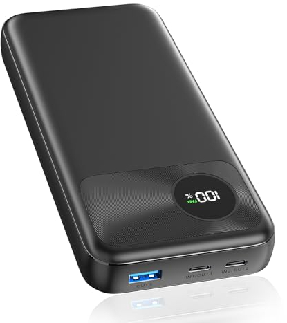 Batterie Externe 20000mAh – A ADDTOP 22,5W Power Bank 2 USB C Entrée&Sortie, 1 USB A Sortie pour iPhone 16 15 14 13 12 11 Android Téléphone Tablettes, Chargeur Portable Charge Rapide avec LED Digital