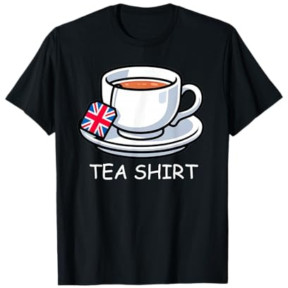 Souvenirs amusants avec drapeau anglais « I Love English Tea » T-Shirt