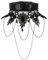JewelryWe Gothic Halsband Leder Choker: Punk Schwarz Lederhalsband Spitze Anhänger Kette Vintage Tattoo Halsreif Kragen Halskette Damen Mädchen Halloween Maskerade Karneval Schmuck Zubehör