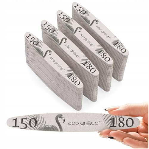 ABA GROUP Ellipse 150/180 Slim Lot de 100 limes à ongles pour manucure et pédicure Limes à ongles de qualité supérieure pour ongles en gel Idéal pour les ongles en gel