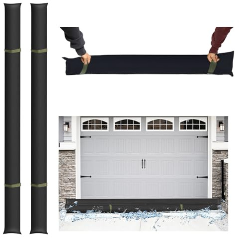 Estresen 2 Piezas Sacos Absorbentes de Agua, Barrera contra Inundaciones Barrera Anti Inundación Protección contra inundaciones para Puerta de Garaje Sótano contra Lluvia intensa 300x20 CM