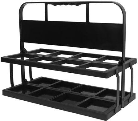 Wasserflaschen-Caddy, Flaschenträger aus Schwarzem Kunststoff, Tragbar, 8 Löcher, Zusammenklappbarer Wasserflaschenträger, Wasserflaschenhalter, Sport-Wasserflaschenhalter für