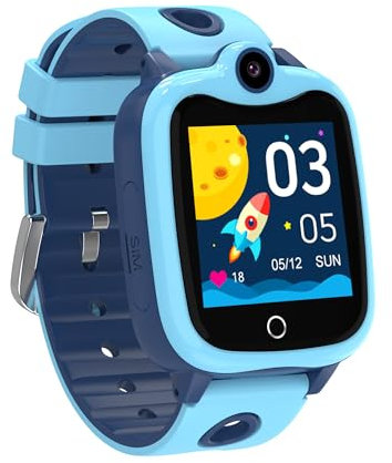Kesasohe Smartwatch, 4G Kinder Smartwatch mit GPS, Wasserdicht Watch