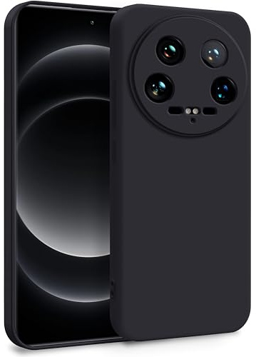 MyGadget Silikon Hülle kompatibel mit Xiaomi 14 Ultra - Zweilagige Handyhülle mit Kameraschutz - Cover mit Innenfutter & Silikon außen - Schwarz