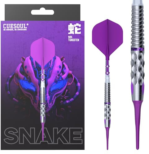CUESOUL Chinese Zodiac Series 18 g/19 g/20 g Soft Tip 90% Wolfram Dart-Set mit integriertem ROST T19 Flight