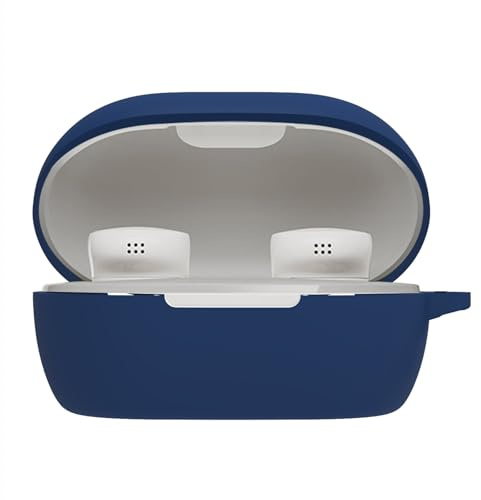 WUWOCJ Case Compatible with Bose New QuietComfort Wireless Noise Cancelling Earbuds 2024,Soft Silicone Cover Headphone Accessories with Carabiner (Navy)