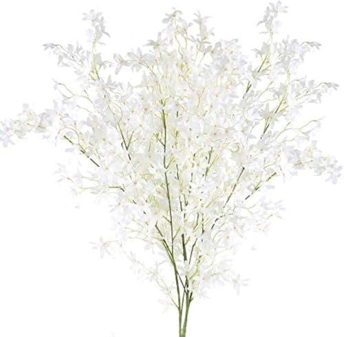 Minnhua 3Pcs Fiori di Ciliegio Bianco Fiori Artificiali di Seta Bouquet Fiori Finti Ciliegio Piante Artificiali per Decorazioni Matrimoni Giardino Casa Festa Ufficio Tavolo Fai da Te