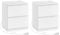 VASAGLE Nachttisch mit Steckdosenleiste, 2er Set, Beistelltisch, 2 Schubladen, 2 AC-Steckdosen, 2 USB-A-Anschlüsse, Wohnzimmer Schlafzimmer, modern, wolkenweiß LET821W02
