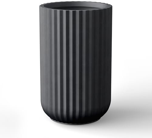 Kante Maceta, hormigón, Negro, 55 cm de Alto