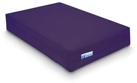 Yogan Kopfkissen/Kopfpolster (5,1 cm) für Yoga/Pilates, Außenbezug aus Bio-Baumwolle (abnehmbar und waschbar), Innenbezug mit recycelter Faserfüllung, 30 x 20 x 5 cm
