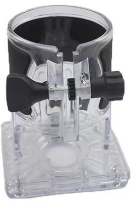 Elektrischer Trimmer Router Base, Holzbearbeitung Trimmer Router Transparente Kunststoffbasis, Schnellfixierung Trimmen Fräsmaschine Zubehör, Transparente Abdeckung für Fräsen Nuten Schnitzen
