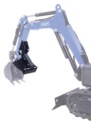 Scheppach Haltekralle für Benzin Mini Bagger EXC815 | Ohne Abdeckung zum Zusammentragen von Blättern, Schotter oder Stroh | Mit Abdeckung für Materialien mit kleineren Partikeln wie Sand oder Erde