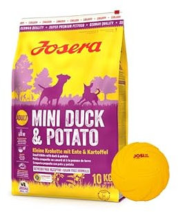 Josera - Hundefutter - Josera Exclusive MiniDuck & Potato - Trockenfutter 10 KG - Getreidefreies Hundefutter mit Ente & Kartoffel + Goodie Frisbee