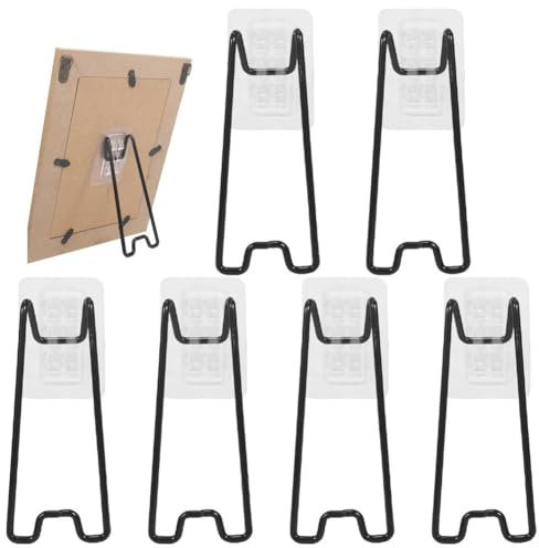 6 Pcs Adhesive Easel Back Photo Frame Bracket Display Stand Photo Frame Back Picture Frame Back Stand Easel Back for Picture Frame