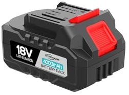 YARDCARE 4,0 Ah Li-Ionen-Akku 18 V, Ersatzakku für V100 Mähroboter und andere YARDCARE Gartengeräte(BBL20007B, BLM40410, BLM20034, BCTS20012, BCS40016)