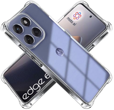 LYJERRY 1* Coque Compatible avec Motorola Edge 60 Fusion Coque de Protection, Transparent Étui de Protection en Silicone Antichoc TPU Bumper