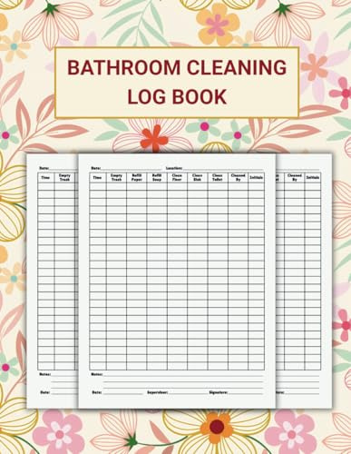 Bathroom Cleaning Log Book