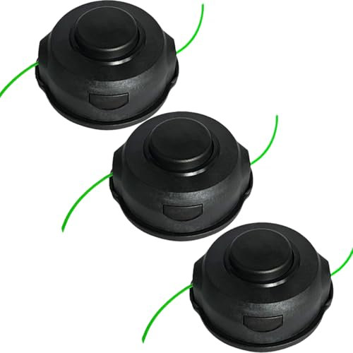 Lot de 3 têtes de débroussailleuse 198893-8 compatibles avec Makita DUR191L DUR191U DUR191U, tête de rechange pour tondeuse à gazon, taille du filetage M10 x 1,25