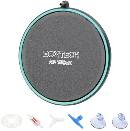 boxtech Aquarium Nano Luftstein,Sandplatte Set 150MM | Ausströmer Set, Diffusor für gelösten Sauerstoff, Belüfter Stein