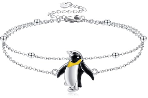 YAFEINI Pinguin-Armband 925er Sterlingsilber Pinguin-Geschenke Schmuck Geschenke für Frauen