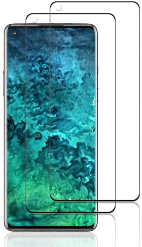 Beukei 2 Stück Panzer Schutz Glas für OnePlus 8 Pro, Handyfolie,9H Härte,HD Klare,Blasenfrei,Anti-Kratzen, Folie Panzerglas Film