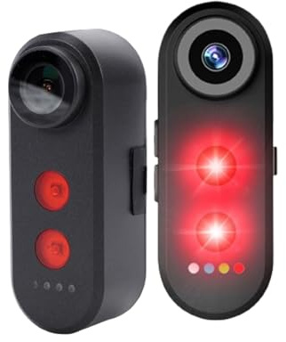 Lazmin112 4K Bike Camera With Tail Light, 140° Wide Angle Lens, IPX6 Water Proof, Fast charging, Anti Shake, Rear View Camera Brake Taillight, 180° Adjustable Bracket, for Cycling