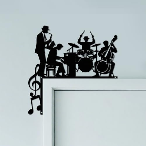 CUTHOLLOW Band Türrahmen Deko Metall Wanddeko | 25x25cm Türrahmen Schild, Tür Deko, Wanddeko Tür, Hängende Fensterdeko, Metall Dekoschild für Zuhause & Büro