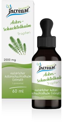 Liposomale Ackerschachtelhalm Tropfen hochdosiert - (60.000mg Ackerschachtelhalm pro Packung) 2000mg Ackerschachtelhalm pro Tagesdosis -MCT Öl -Hohe Bioverfügbarkeit