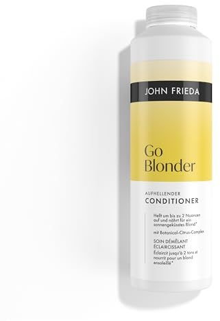 John Frieda Go Blonder Conditioner – Inhalt: 500ml – Haartyp: natürlich blondes und blond gefärbtes Haar, Highlights und Lowlights