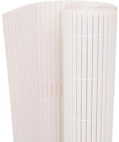 Owoxanthellate Gartenzaun Weiß 150x300 cm - PVC Sichtschutzzaun für Garten und Terrasse - Robuster Lamellenzaun Modern als Sichtschutz und Windschutz im Außenbereich - Stabil Flexibel Gartenbegrenzung