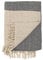 Bloomingville Hochwertige Tagesdecke 160 x 130 cm – Vielseitige Kuscheldecke aus recycelter Baumwolle, ideal als Sofadecke oder für Bett und Garten, kuschelig weich und pflegeleicht (Grau-Beige)