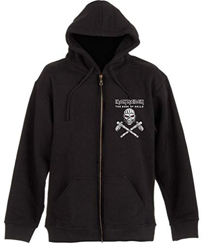 Iron Maiden 'Eddie Axes' Zip Up Hoodie (Medium) Black