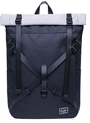 KAUKKO Kf Rucksack für Herren, Schwarz/Weiß Jnl-f7-22, M, Rucksack