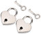 2 stücke herzförmige Vorhängeschloss, 1,18x1,53x0,23 zoll Herzförmige Mini Schloss mit Schlüssel Höhe Poliert Metallschlösser für Gepäck Handtasche ( Farbe)