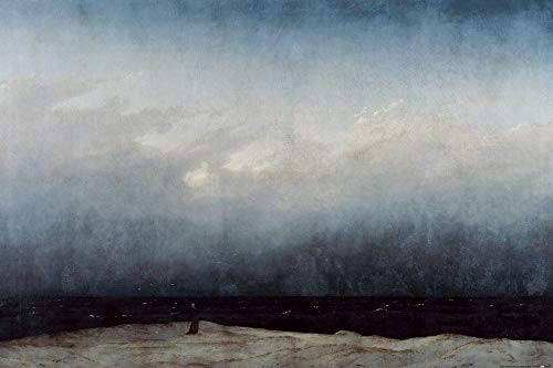 1art1 Caspar David Friedrich XXL Poster Der Mönch Am Meer, 1808–1810 Plakat | Bild 120x80 cm