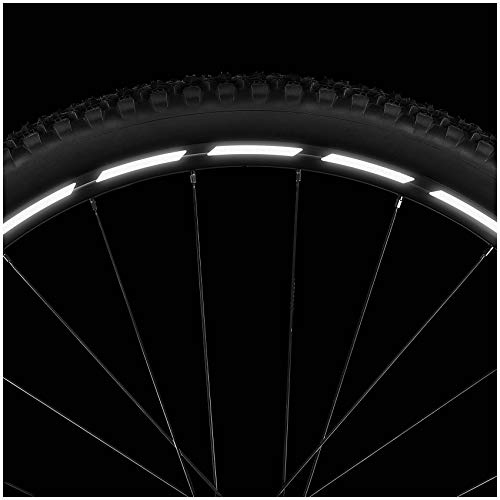 40er Set reflektierende Fahrrad Felgenaufkleber Oralite Technology Schwarz Fahrradhelm Laufrad Sicherheit K134